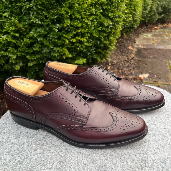 Allen Edmonds Concord Mens Burgundy Wingtip Derby Shoes Sz 10.5D Made USA 🇺🇸 - Picture 3 of 9